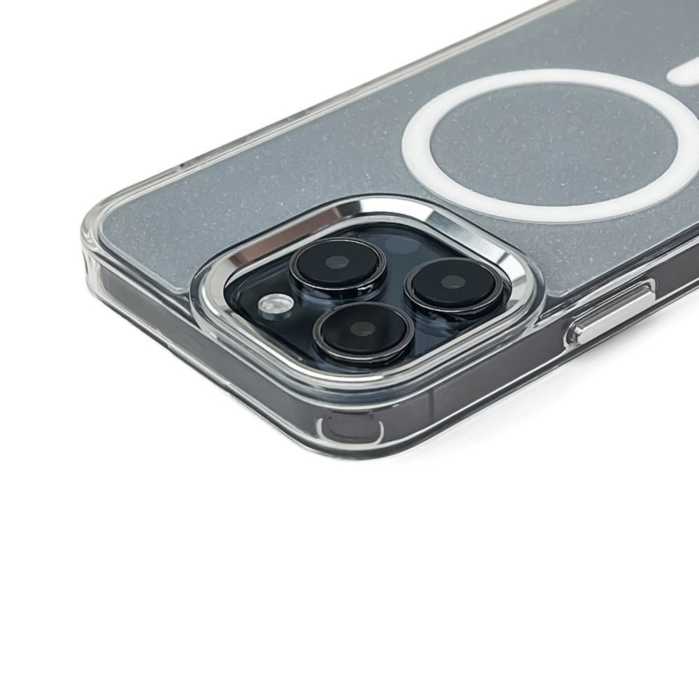 Nugarėlės dėklai Hurtel Glitter Case with MagSafe for iPhone 16e - White