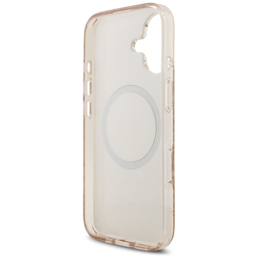 Muud kaubad Guess Guess IML Flowers Electro Pearl Strap MagSafe Case for iPhone 17 - Pink