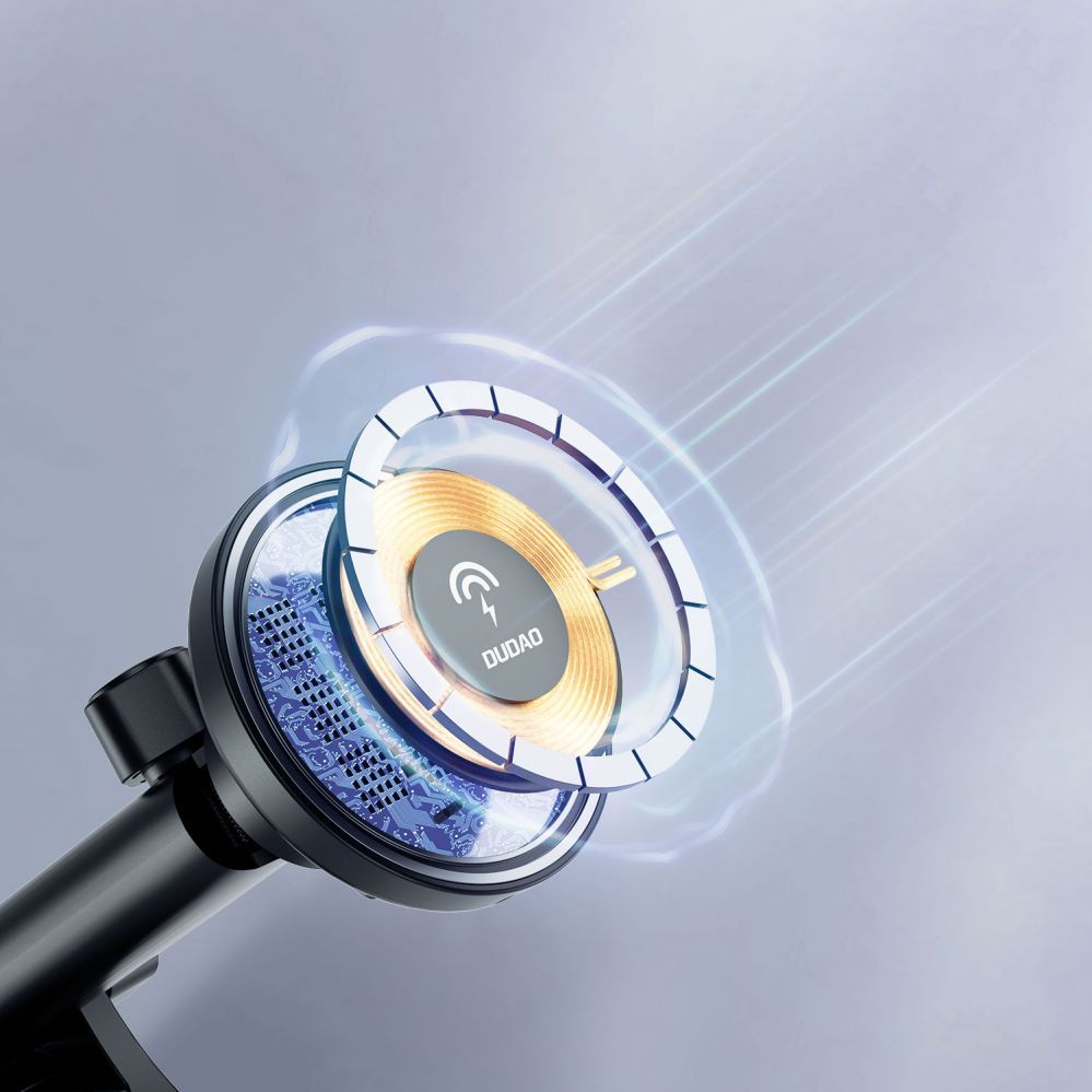 Automaatne hoidja Dudao Magnetic holder with MagSafe inductive charger for cockpit/air vent 15W Dudao F12MAX+ - black