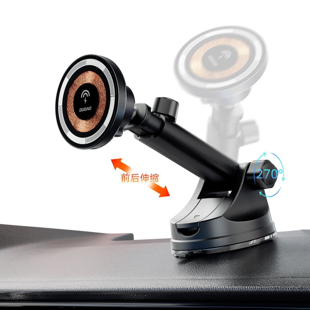 Automaatne hoidja Dudao Magnetic holder with MagSafe inductive charger for cockpit/air vent 15W Dudao F12MAX+ - black