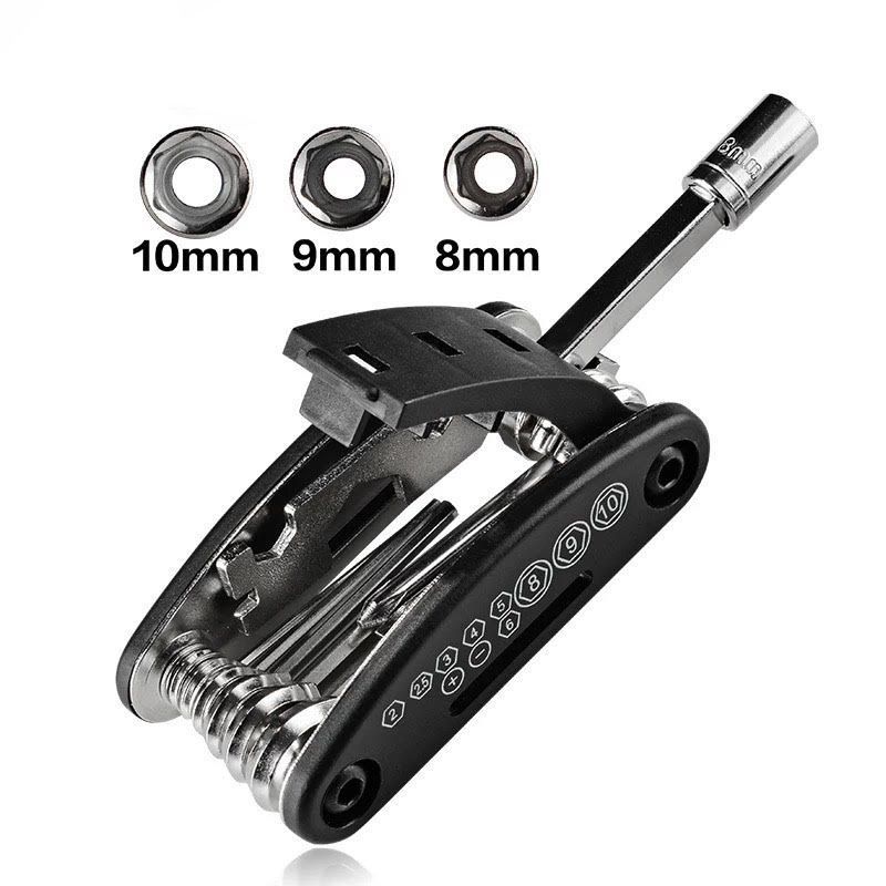 Jalgratta tarvik Rockbros Rockbros GJ1601 16-in-1 multi-tool for bicycle repair - black