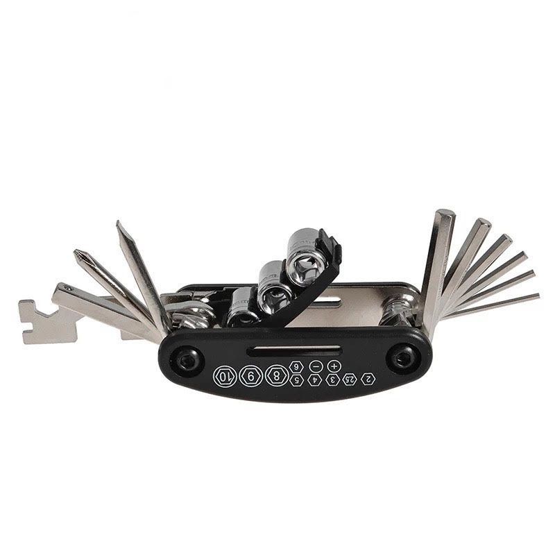 Jalgratta tarvik Rockbros Rockbros GJ1601 16-in-1 multi-tool for bicycle repair - black