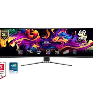 Monitors MSI  Monitor||MPG 491CQP QD-OLED|49"|Gaming/Curved|Panel QD-OLED|5120x1440|32:9|144Hz|Matte|0.03 ms|Swivel|Height adjustable|Tilt|Colour Black|MPG491CQPQD-OLED 