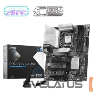 Intel protsessori emaplaat MSI  Mainboard||Intel B860 Express|LGA1851|ATX|Memory DDR5|Memory slots 4|2xPCI-Express 4.0 1x|1xPCI-Express 4.0 4x	|1xPCI-Express 5.0 16x|3xM.2|1xHDMI|1xDisplayPort|8xUSB 2.0|2xUSB 3.2|1xUSB-C|1xRJ45|3xAudio port|1xThunderbolt|PROB860-PWIFI 