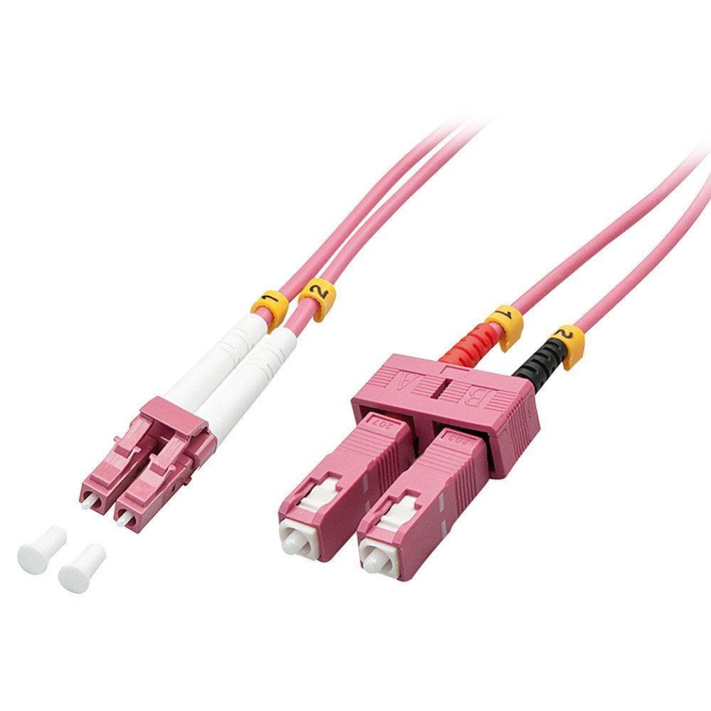 Serverio kabeliai LINDY CABLE FIBRE OPTIC LC/SC OM4/2M 46361