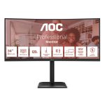 Monitoriai AOC  LCD Monitor||34 "|3440 x 1440 pixels|UltraWide Quad HD|Native aspect ratio 21:9|LCD|Curved|CU34E4CV 
