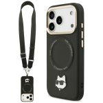 Muud kaubad Karl Lagerfeld  Karl Lagerfeld Big Strap Choupette Metal Logo MagSafe Case for iPhone 17 Pro Max - Black 