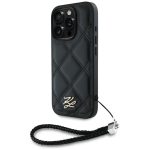 Muud kaubad Karl Lagerfeld  Karl Lagerfeld Quilted Initial Logo & Chain Strap iPhone 16 Pro Case - Black 