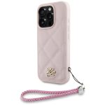 Muud kaubad Karl Lagerfeld  Karl Lagerfeld Quilted Initial Logo & Chain Strap iPhone 16 Pro Max Case - Pink 