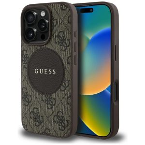 Muud kaubad Guess  Guess 4G Circle Classic Logo MagSafe case for iPhone 16 Pro Max - brown 