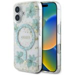 Other goods Guess  Guess Resin Flowers Glitter MagSafe iPhone 16 Case - Clear Green 