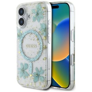 Other goods Guess  Guess Resin Flowers Glitter MagSafe iPhone 16 Case - Clear Green 