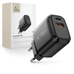 Muud kaubad Tech-Protect  Tech-Protect NCA45W-GAN 2-Port USB-C / USB-A 45W Wall Charger - Black 