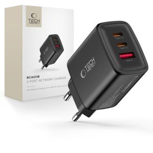 Muud kaubad Tech-Protect  Tech-Protect NCA65W-GAN 3-Port 65W Wall Charger - Black 