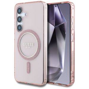 Other goods Guess  Guess Glitter Circle Classic Logo MagSafe Case for Samsung Galaxy S25 Pink 