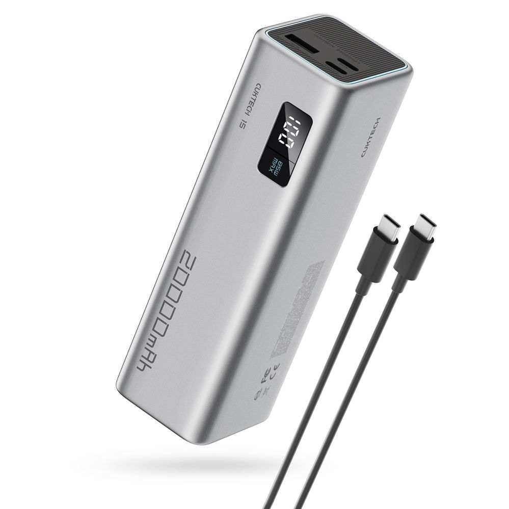 Väline aku Cuktech Powerbank Cuktech CUKP200XGLGR 100W 20000mAh 2 x USB-C 1 x USB-A - gray