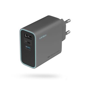 Adaptrid Cuktech  Cuktech CUKAD653EUGR 65W GaN Wall Charger 2 x USB-C 1 x USB-A - Gray 