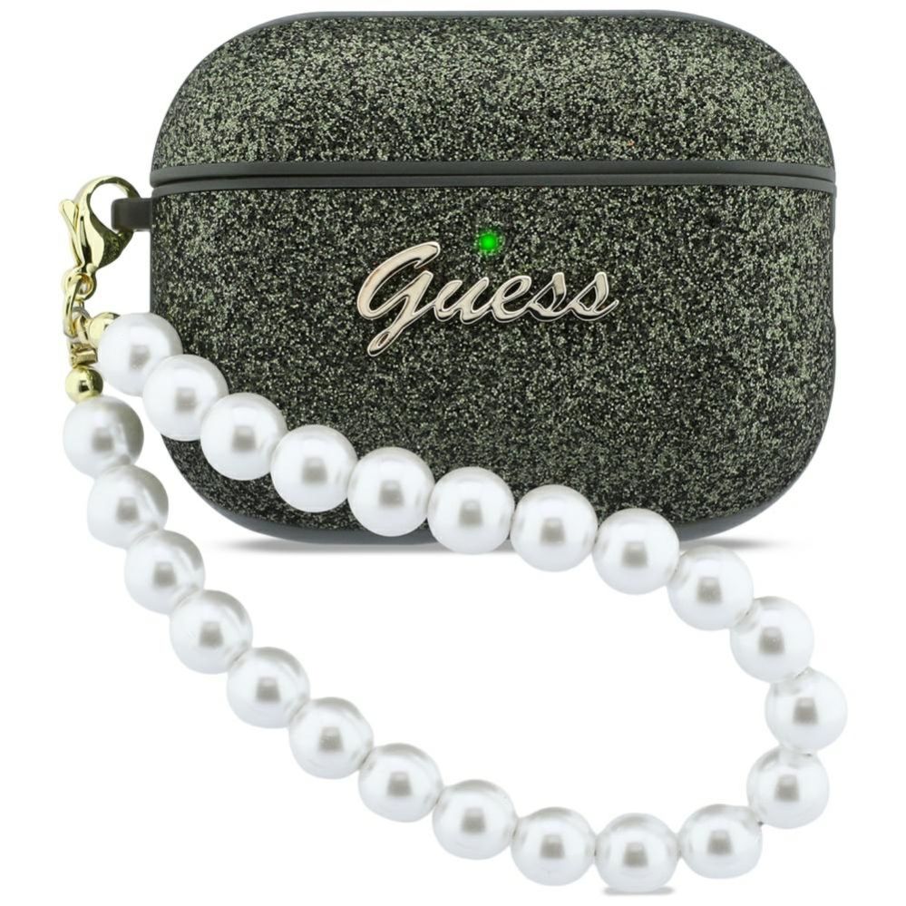 Muud kaubad Guess Guess Glitter Pearl Strap Case for AirPods Pro 3 - Black and Glitter