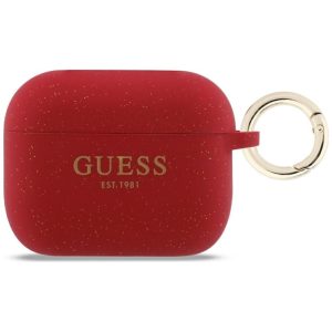 Other goods Guess  Guess Silicone Glitter Ring Case for AirPods Pro 3 - Red and Glitter 