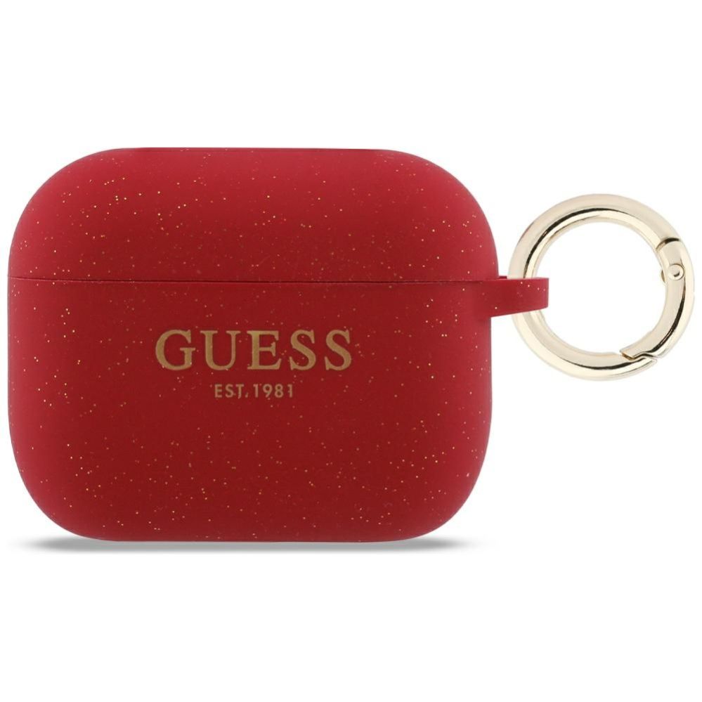 Other goods Guess Guess Silicone Glitter Ring Case for AirPods Pro 3 - Red and Glitter