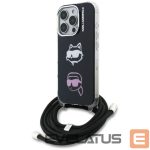 Other goods Karl Lagerfeld  Karl Lagerfeld IML Crossbody Karl&Choupette Head Case for iPhone 16 Pro Max - Black 