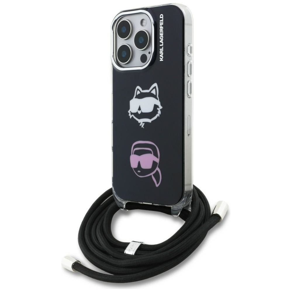 Другие товары Karl Lagerfeld Karl Lagerfeld IML Crossbody Karl&Choupette Head Case for iPhone 16 Pro Max - Black