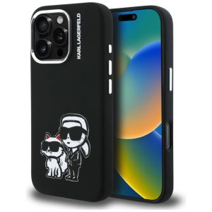 Other goods Karl Lagerfeld  Karl Lagerfeld Silicone Karl&Choupette Sketch MagSafe Case for iPhone 16 Pro - Black 