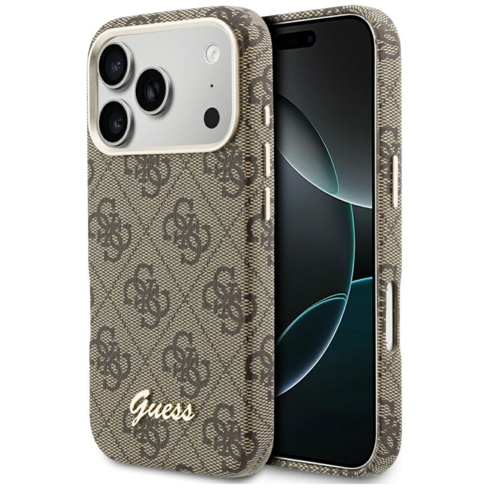 Другие товары Guess Guess 4G Script MagSafe Case for iPhone 17 Pro Max - Brown