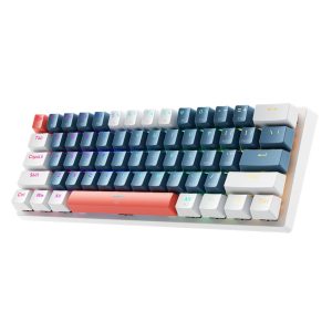 Arvuti klaviatuur Machenike  Machenike K500-B61 Wired Mechanical Gaming Keyboard with Backlight Blue Switch - Blue and White 