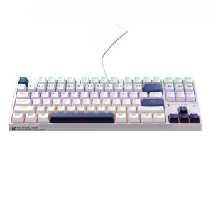 Arvuti klaviatuur Machenike  Machenike K500B-B87 Wired Mechanical Gaming Keyboard with Backlight, Red Switch - White 