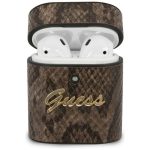 Back panel cover Guess  Guess GUACA2PUSNSMLBR AirPods 1/2 cover brown/brown Python Collection 