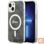 Back panel cover Guess  Guess IML 4G MagSafe iPhone 15 Plus Case - Brown 