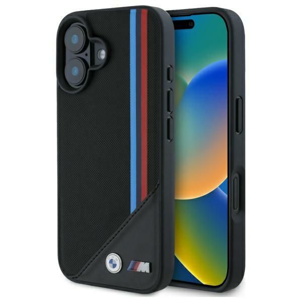 Muud kaubad BMW BMW M Meshed Tricolor Stripes MagSafe case for iPhone 16 - black