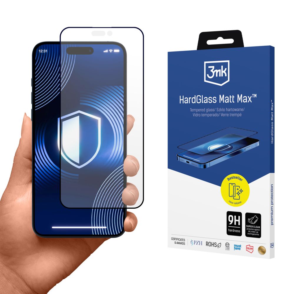 Muud kaubad 3MK Matte tempered glass 3mk HardGlass Matt Max for Apple iPhone 15 Plus
