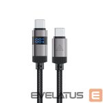 Muud kaubad Acefast  Acefast C15-03 USB-C - USB-C Cable with Display 480Mb/s 60W 1.2m - Black 