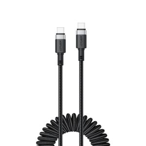 Muud kaubad Acefast  Acefast C14-03 USB-C - USB-C Spring Cable 480Mb/s 3A 1.2m - Black 