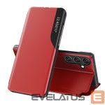 Citas preces Hurtel  Eco Leather View Case for Samsung Galaxy S25 with Flip Stand - Red 