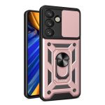 Muud kaubad Hurtel  Hybrid Armor Camshield with Camera Cover and Metal Ring for Samsung Galaxy S25 - Pink 
