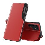 Citas preces Hurtel  Eco Leather View Case for Samsung Galaxy S25 Ultra with Flip and Stand - Red 