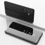 Citas preces Hurtel  Clear View Case for Samsung Galaxy S24 FE Cover with Flip - Black 