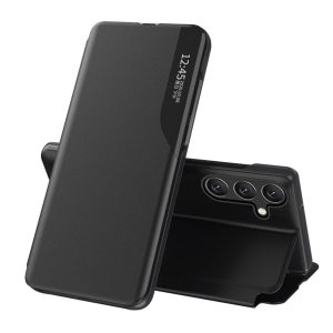 Other goods Hurtel  Eco Leather View Case for Samsung Galaxy S24 FE with Flip and Stand - Black 