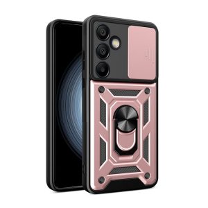 Other goods Hurtel  Hybrid Armor Camshield with Camera Cover and Metal Ring for Samsung Galaxy S24 FE - Pink 