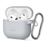 Kitos prekės Tech-Protect  Tech-Protect Silicone Hook Case for AirPods 4 - Gray 