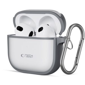 Muud kaubad Tech-Protect  Tech-Protect Slim Hook Case for AirPods 4 - Gray 