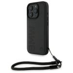Другие товары BMW  BMW Signature Leather Wordmark Cord Case for iPhone 16 Pro Max - Black 