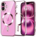 Kitos prekės Tech-Protect  Tech-Protect MagFlex MagSafena iPhone 16 Case - Clear / Pink 