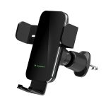 Auto turētājs Wozinsky  Wozinsky WEDZ-3Y8S clamp car holder with 15W inductive charger for phone on the air vent - black 
