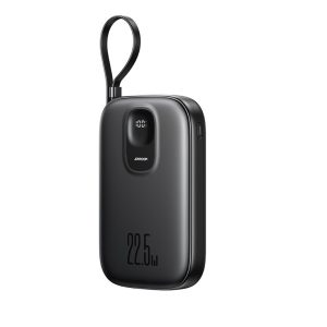 Väline aku Joyroom  Joyroom JR-PBF18 22.5W 10000mAh Powerbank with Built-in Lightning Cable + USB-C Cable 0.25 cm - Black 
