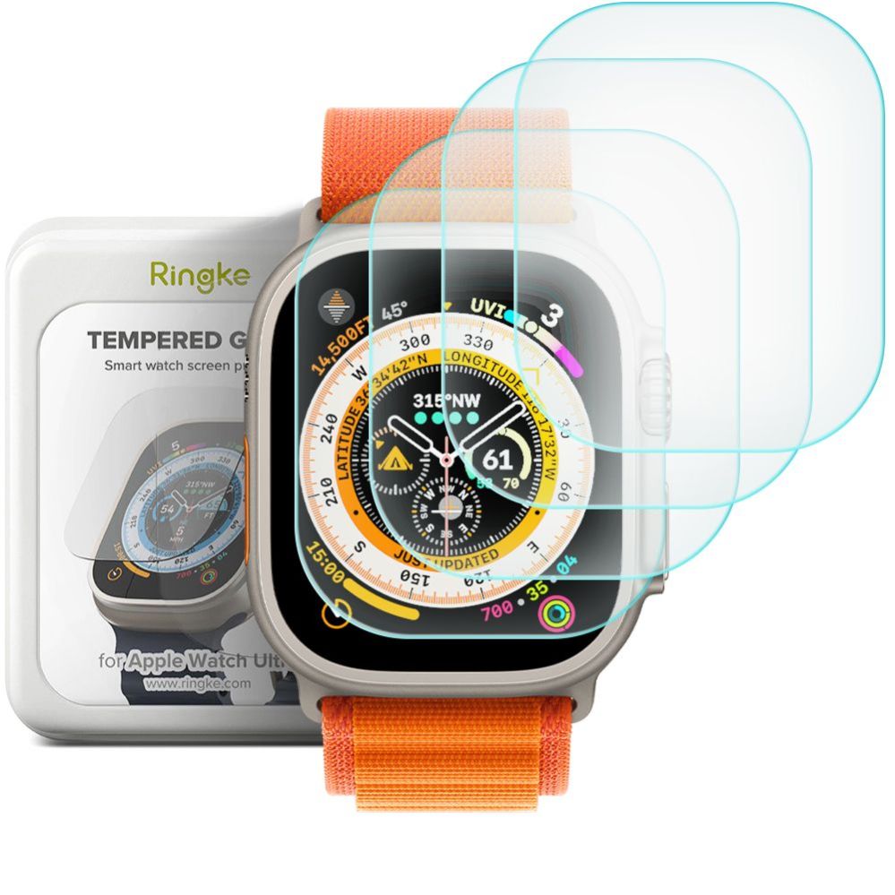 Muud kaubad Ringke Ringke ID FC Glass 4-pack tempered glass for Apple Watch Ultra 1 / 2 (49 mm)
