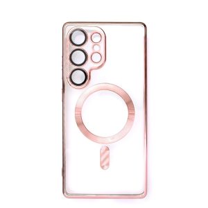 Nugarėlės dėklai Hurtel  Electroplated Case with MagSafe for iPhone 16e - Pink 